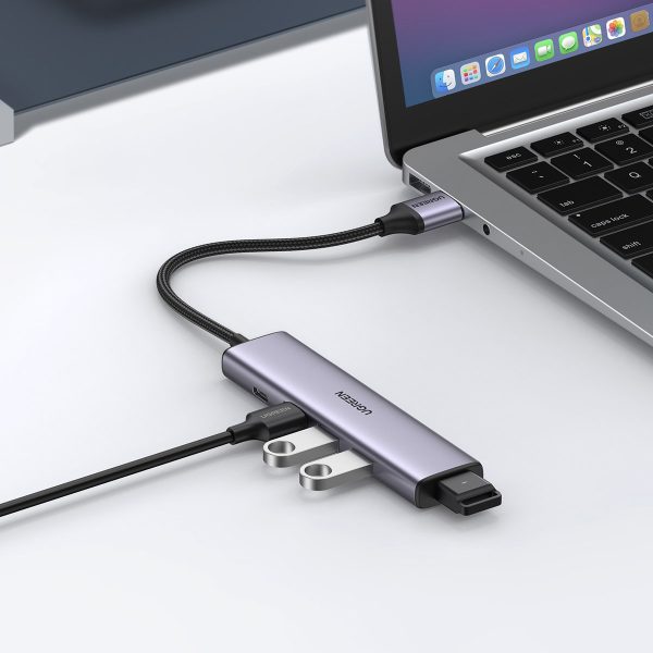 Hub USB rumbas distroller - 4x USB 3.0 pelēks