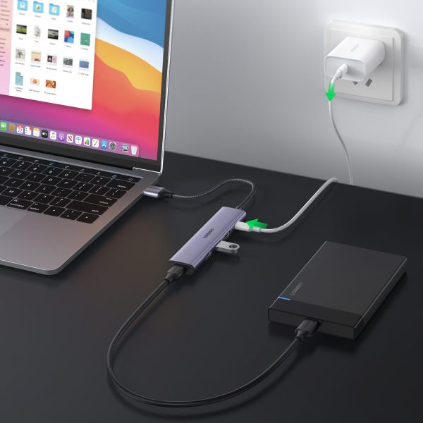 Hub USB rumbas distroller - 4x USB 3.0 pelēks