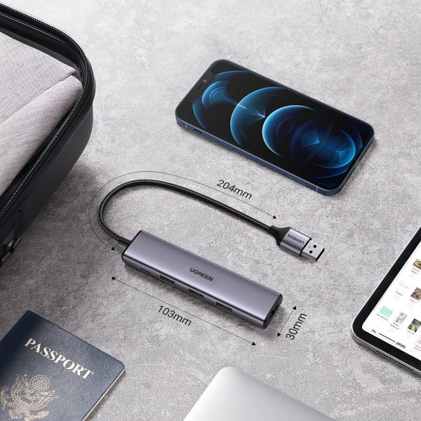 Hub USB rumbas distroller - 4x USB 3.0 pelēks