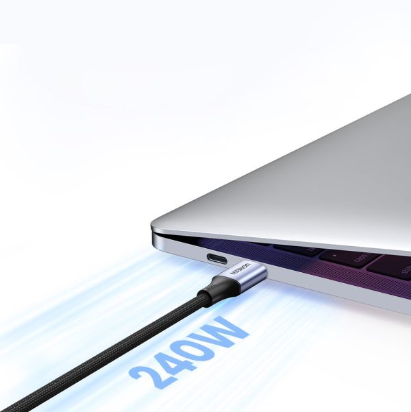 Kabelis Kabelis USB-C barošanas piegādē 240W 5A 2m pelēks