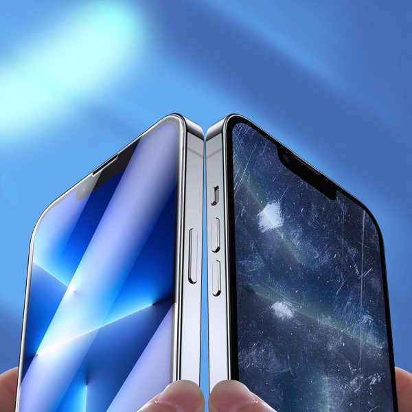 9h rūdīts stikls iPhone 14 uz visu bruņinieku 2,5d FS TG Knight Set 5 gab.
