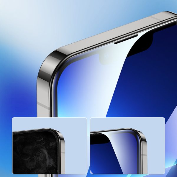 Rūdīts stikls iPhone 14 Plus visā ekrānā ar caurspīdīgu bruņinieku 2.5D TG rāmi