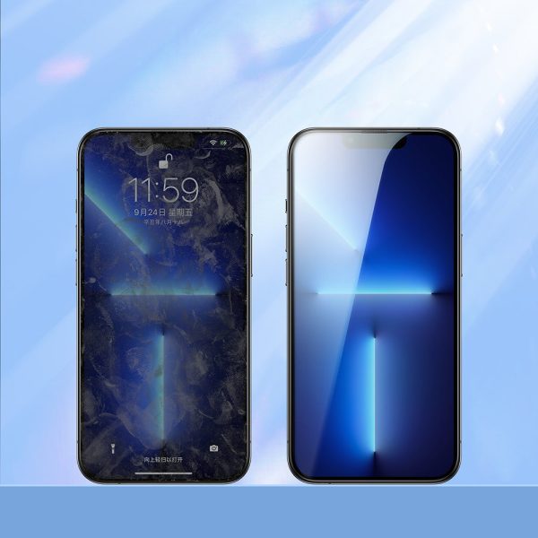 Rūdīts stikls iPhone 14 Plus visā ekrānā ar caurspīdīgu bruņinieku 2.5D TG rāmi