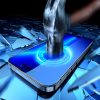 Rūdīts stikls iPhone 14 Plus ar pretspy filtru visam ekrānam ar caurspīdīgu rāmi