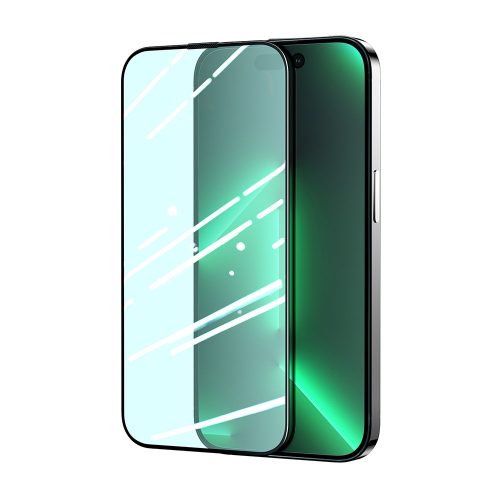 Zaļš rūdīts stikls iPhone 14 Pro ar anti zilo gaismas filtru visam bruņinieka ekrānam