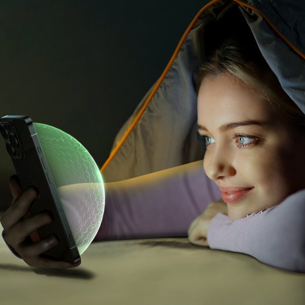 Zaļš rūdīts stikls iPhone 14 Pro ar anti zilo gaismas filtru visam bruņinieka ekrānam