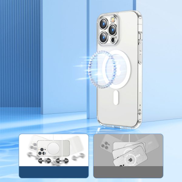 Magnētiskais korpuss iPhone 14 Plus saderīgs ar Magsafe caurspīdīgu 14D