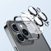 Gadījuma želejas korpuss iPhone 14 Plus Housing Cover ar metālisku rāmi 14q melns