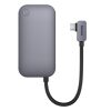 6in1 Padjoy Hubo USB porti uz USB-C HDMI SD TF tumši pelēku viedtālruņa planšetdatoru