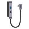 6in1 Padjoy Hubo USB porti uz USB-C HDMI SD TF tumši pelēku viedtālruņa planšetdatoru