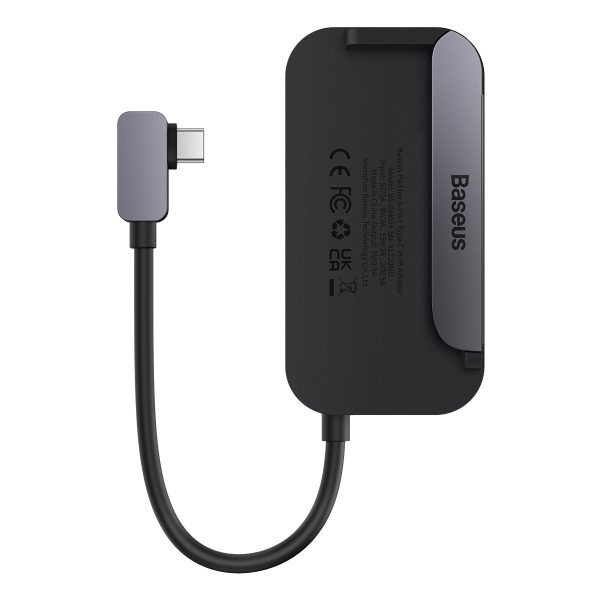 6in1 Padjoy Hubo USB porti uz USB-C HDMI SD TF tumši pelēku viedtālruņa planšetdatoru