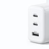Ātrais 2X USB-C USB 65W PD QC White Network Charger