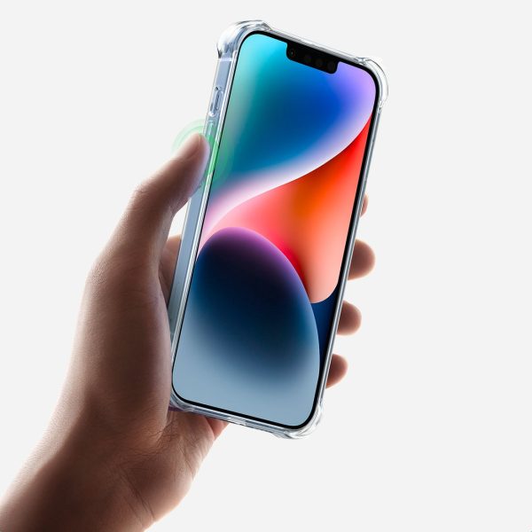 Gēla korpuss iPhone 14 Plus ar pastiprinātiem aizsargājošu lietu caurspīdīgu gadījumu