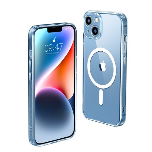 Magnētiskā gēla korpuss iPhone 14 Plus caurspīdīgam magsafe