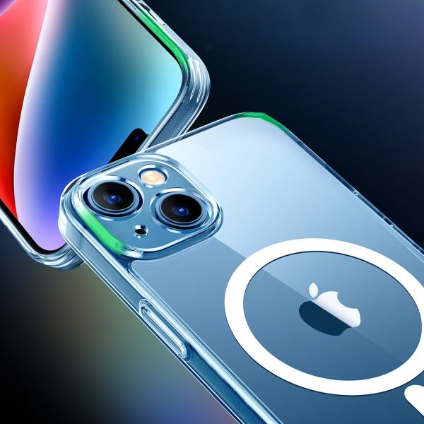Magnētiskā gēla korpuss iPhone 14 Plus caurspīdīgam magsafe