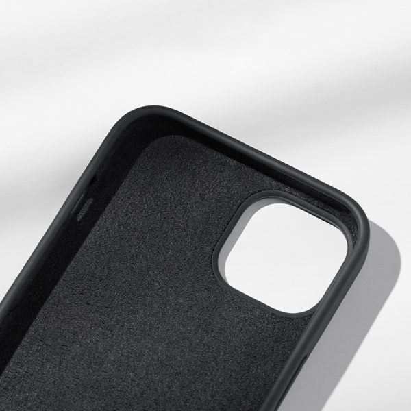 Elastīgs silikona tālruņa korpuss iPhone 14 Plus aizsargājošajam gadījumam melns