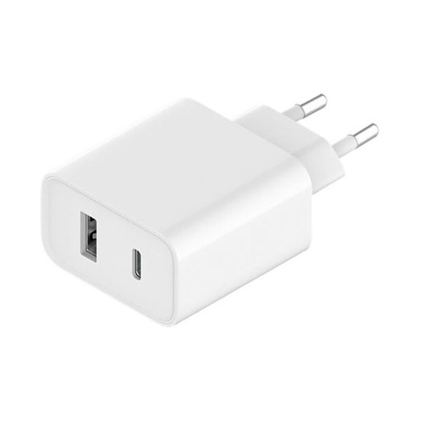 Ātrā tīkla lādētājs Xiaomi Travel Charger Combo USB / USB-C 33W PD White