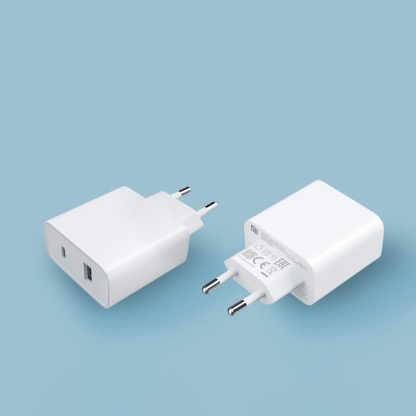 Ātrā tīkla lādētājs Xiaomi Travel Charger Combo USB / USB-C 33W PD White