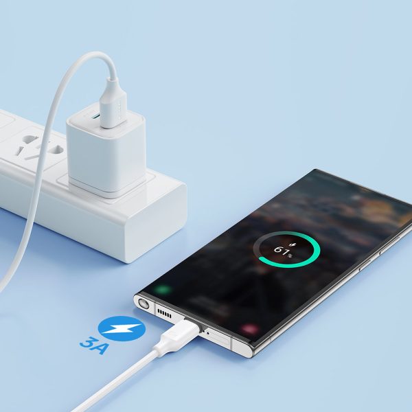USB datu uzlādes un pārraides kabelis - USB tips C 3A 1M Black