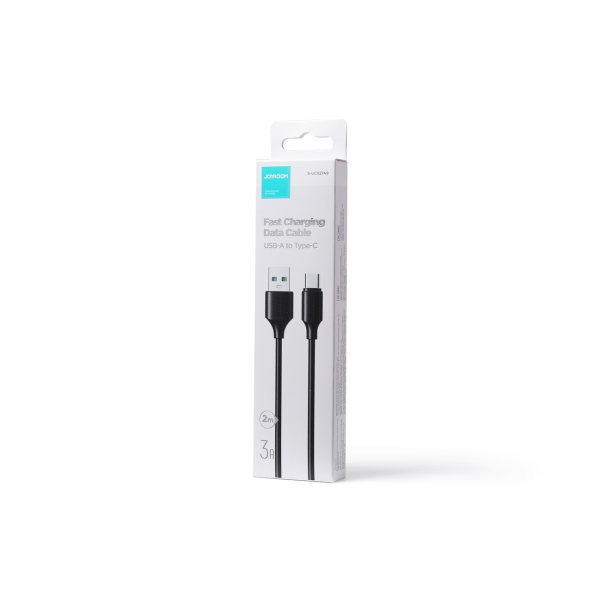 USB datu uzlādes un pārraides kabelis - USB tips C 3A 2M Black
