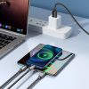 3in1 USB kabelis - USB -C / Lightning / Micro USB 3,5 un 1,2 m melns
