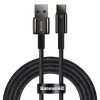 Spēcīgs kabeļa volframa zelta USB - USB -C 480MB/s 100W 2m melns