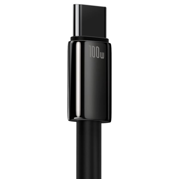 Spēcīgs kabeļa volframa zelta USB - USB -C 480MB/s 100W 2m melns