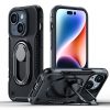 IPhone korpuss 14 bruņu vāks ar pamatnes roktura gredzena turētāju melnu