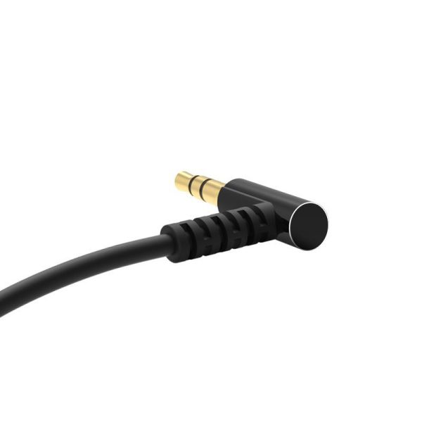 5 mm 1m melns audio kabelis