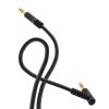 Aux Aux Mini Jack 3,5 mm 1m melns audio kabelis