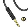 Aux Aux Mini Jack 3,5 mm 1m melns audio kabelis