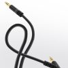 Aux Aux Mini Jack 3,5 mm 1m melns audio kabelis