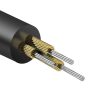 Aux Aux Mini Jack 3,5 mm 1m melns audio kabelis