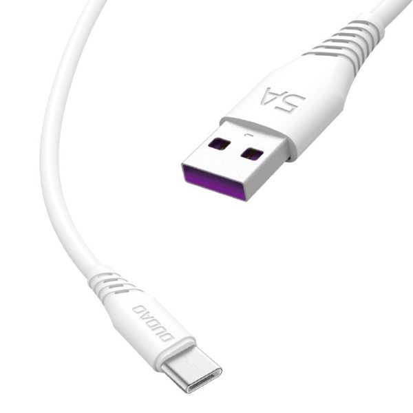 Kabelis USB kabelis - USB -C 5A 1M balts