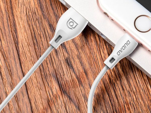 Kabeļa USB kabelis - mikro USB 2,4A 1m balts
