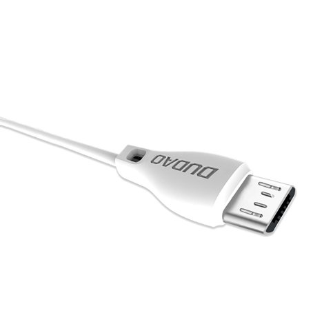 Kabeļa USB kabelis - mikro USB 2,4A 1m balts