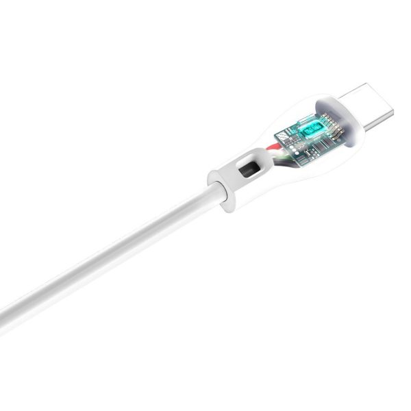 Kabelis USB kabelis - USB -C 2,1A 1m balts