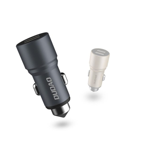 1020386-10-ladowarka-samochodowa-z-mlotkiem-bezpiec-dudao-hurtownia-sklep Automašīnas lādētājs ar drošības āmuru 2x USB 5V 3,1a vārpstas stiklam