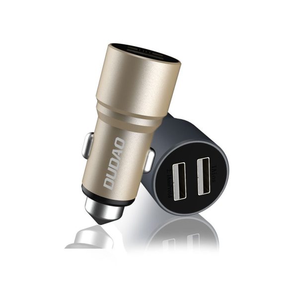1020386-5-ladowarka-samochodowa-z-mlotkiem-bezpiec-dudao-hurtownia-sklep Automašīnas lādētājs ar drošības āmuru 2x USB 5V 3,1a vārpstas stiklam