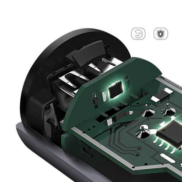 1020386-7-ladowarka-samochodowa-z-mlotkiem-bezpiec-dudao-hurtownia-sklep Automašīnas lādētājs ar drošības āmuru 2x USB 5V 3,1a vārpstas stiklam