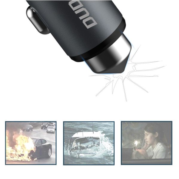 1020386-9-ladowarka-samochodowa-z-mlotkiem-bezpiec-dudao-hurtownia-sklep Automašīnas lādētājs ar drošības āmuru 2x USB 5V 3,1a vārpstas stiklam