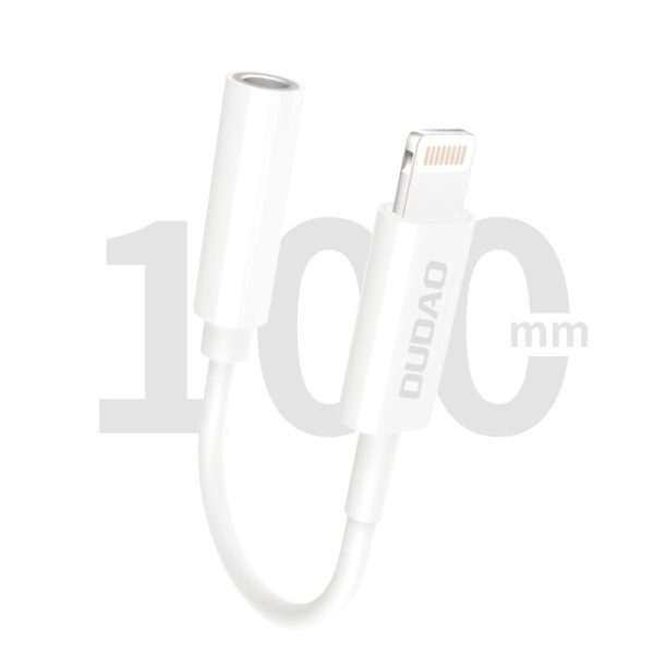 1020397-3-adapter-audio-przejsciowka-do-sluchawek-dudao-hurtownia-sklep Audio adaptera adapteris iPhone no zibens uz mini ligzdas 3,5 mm balts