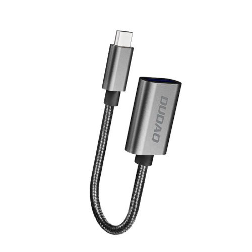 Adaptera adapteris OTG kabelis ar USB-C pelēku