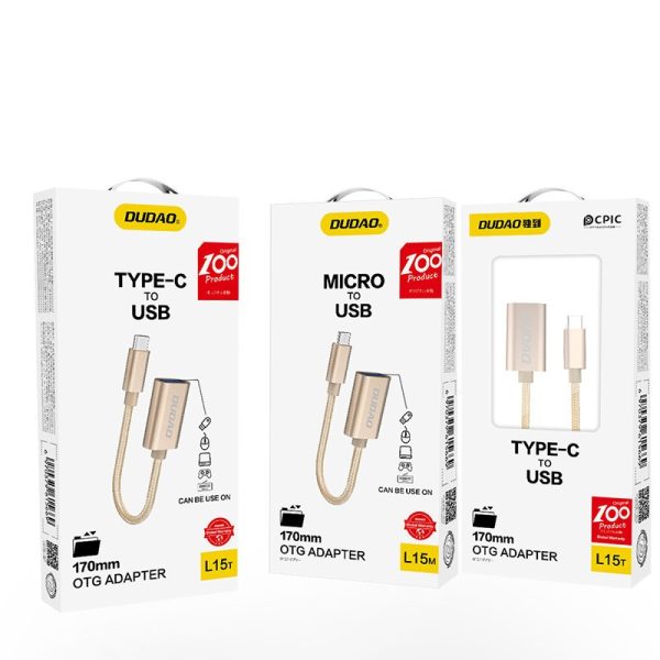 Adaptera adapteris OTG kabelis ar USB-C pelēku