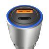 USB-C USB-C PD QC 22.5W pelēkās automašīnas lādētājs