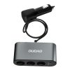 2x USB automašīnas lādētājs + 3x melns šķiltavas ligzdas sadalītājs