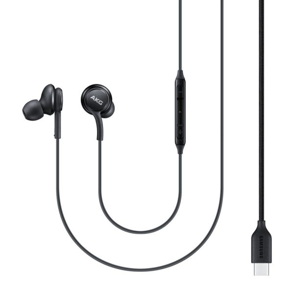 Departamenta austiņas AKG USB-C melnais savienotājs