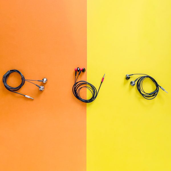 Metāla vadu austiņas 3,5 mm mini Jack Grey