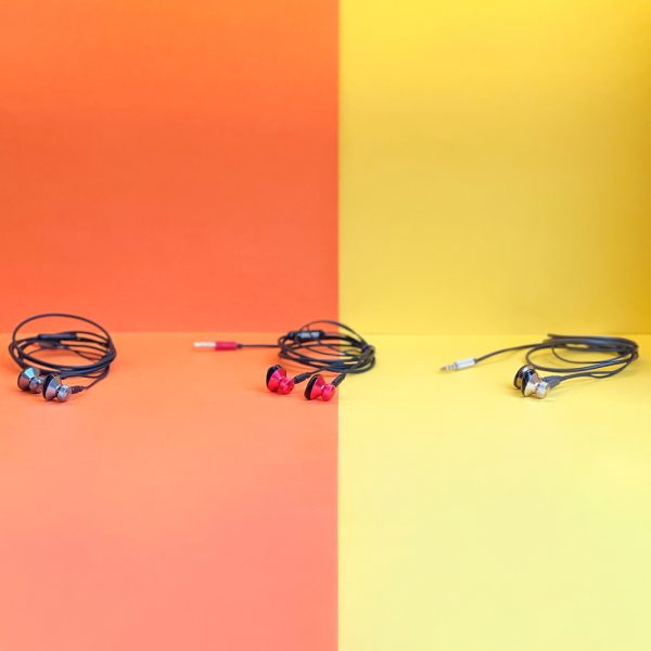 Metāla vadu austiņas 3,5 mm mini Jack Grey