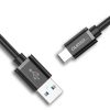 USB kabeļa kabelis - USB tipa C tips Super ātrs lādiņš 1 m melns